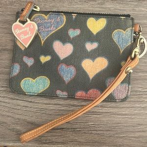 Dooney & Bourke Hearts Wristlet Coin Purse